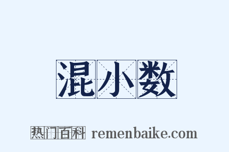 混小数是什么意思的图片